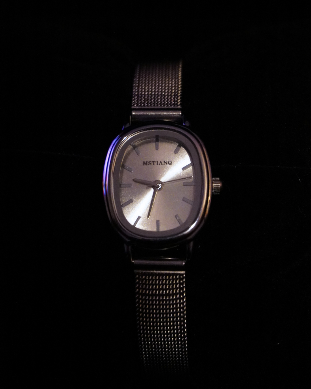 Silver Minimalist Watch in White